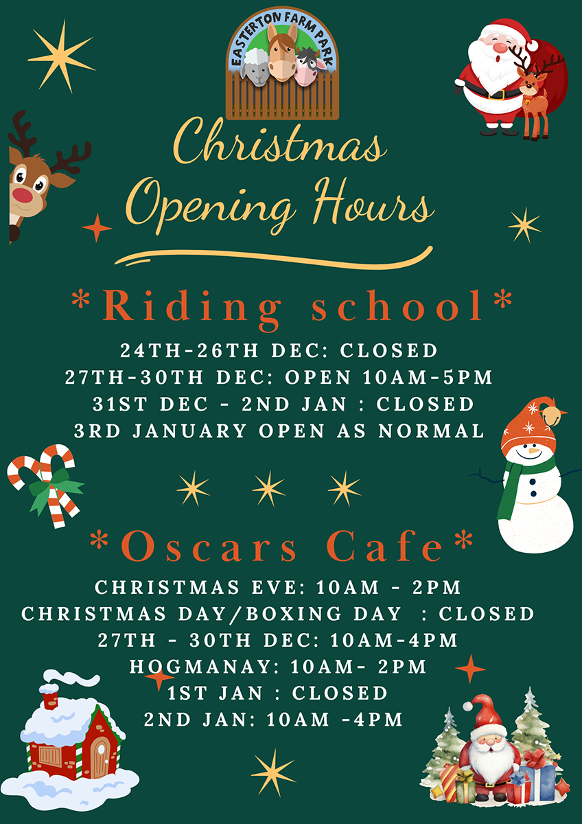Christmas Opening hours 2025